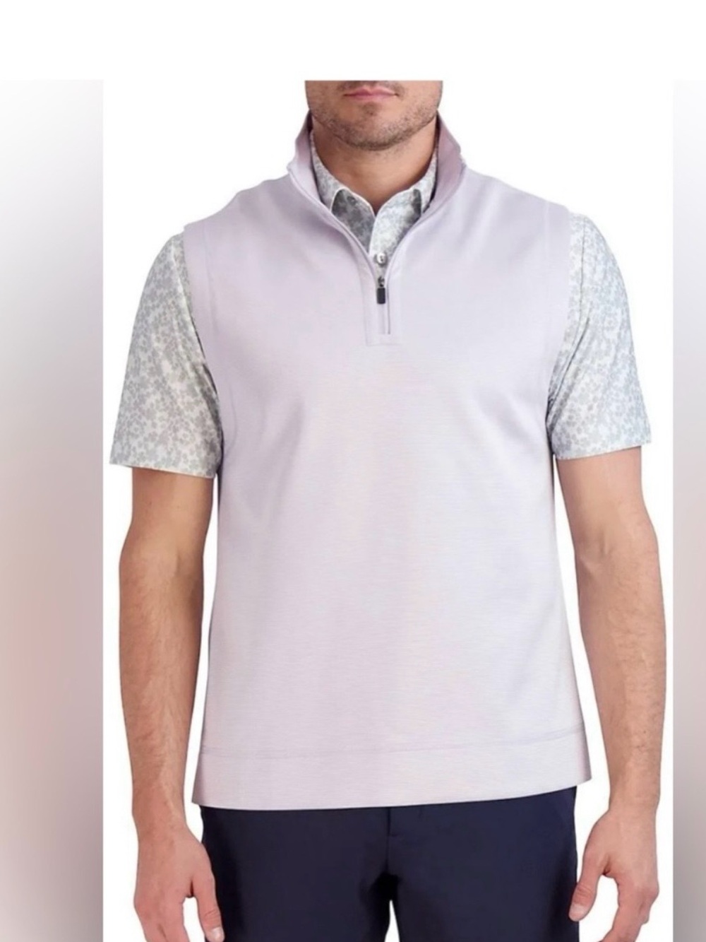 Hickey Freeman performance golf vest 1/4 zip